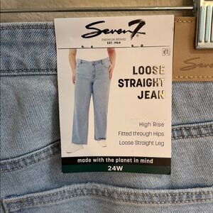 NWT Size 24W, Seven7 Loose Straight Jean